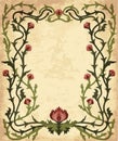 Floral art nouveau frame, vector Royalty Free Stock Photo