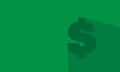 Dollar symbol on green background. Money and finances.