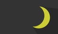 Illustration for wallpaper and presentations of a half moon. Royalty Free Stock Photo