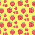 Strawberry pattern illustration. Sweet fresh fruits. Royalty Free Stock Photo