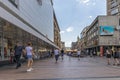 Obrenoviceva pedestrian street at the center of City of Nis, Serbia