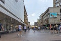 Obrenoviceva pedestrian street at the center of City of Nis, Serbia