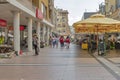 Obrenoviceva pedestrian street at the center of City of Nis, Serbia