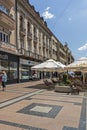 Obrenoviceva pedestrian street at the center of City of Nis, Serbia