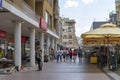 Obrenoviceva pedestrian street at the center of City of Nis, Serbia