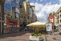 Obrenoviceva pedestrian street at the center of City of Nis, Serbia