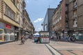 Obrenoviceva pedestrian street at the center of City of Nis, Serbia