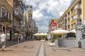 Obrenoviceva pedestrian street at the center of City of Nis, Serbia