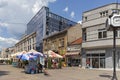 Obrenoviceva pedestrian street at the center of City of Nis, Serbia