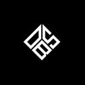 OBS letter logo design on black background. OBS creative initials letter logo concept. OBS letter design Royalty Free Stock Photo