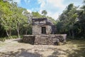 The obscure Mayan ruins of San Gervasio, located on the Mexican island of Cozumel Royalty Free Stock Photo