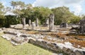 The obscure Mayan ruins of San Gervasio, located on the Mexican island of Cozumel Royalty Free Stock Photo