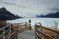 Observation balcony at the Perito Moreno Glacier Visitors Center in the Los Glaciares National Park Royalty Free Stock Photo