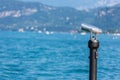 Observation binoculars view of the island Royalty Free Stock Photo