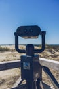 Observation deck binoculars at Vysota Efa Royalty Free Stock Photo