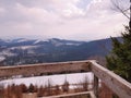Observation deck in Bukovel, Carpathian mountains