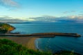 Observation deck on the coast of Orio, Gipuzkoa, Basque country. Route from San Sebastian to city of Orion via Monte Igueldo on