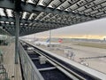 Observation Deck at Flughafen Zurich in Zurich, Switzerland Royalty Free Stock Photo