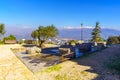 Observation deck, with the Hula Valley and Mount Hermon Royalty Free Stock Photo