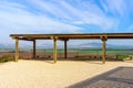 Observation deck, the Jezreel valley countryside, and Mount Tabor