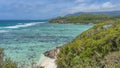 The observation deck offers a view of the turquoise ocean. Royalty Free Stock Photo