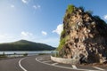 Observation deck and road. Mauritius island. Panorama. Royalty Free Stock Photo