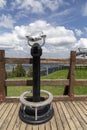 Observation deck and tourist binocular on the top