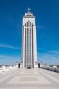 Observation deck and tower of our Lord Jesus Christs Resurrection Basilica in Kaunas. Royalty Free Stock Photo