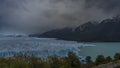 From the observation deck you can see the endless blue glacier Perito Moreno Royalty Free Stock Photo