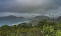 From the observation deck, you can see the jungle thickets on the hill. Royalty Free Stock Photo