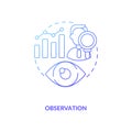 Observation navy gradient concept icon Royalty Free Stock Photo
