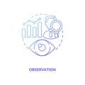 Observation navy gradient concept icon