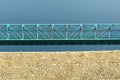 Observation platform at the top of the Miedzygorze hydroelectric dam. Royalty Free Stock Photo