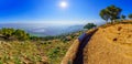 Observation point and landscape of the Hula Valley Royalty Free Stock Photo