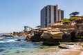 Observation Point Overlooking the La Jolla Children`s Pool Royalty Free Stock Photo