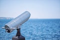 Observation scope coin operated telescope at sea