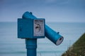 Observation telescope on British coast