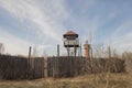 Observation tower in an abandoned prison