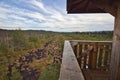 Observation tower above the Peat-bog in Bohemian Forest, Czech Republic