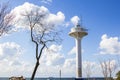 Observation tower on the shore of the Sea of Marmara Royalty Free Stock Photo