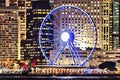 Observation Wheel in the city center at evevning time