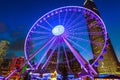 Observation Wheel Hong Kong at night Royalty Free Stock Photo