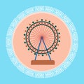 Observation Wheel Seoul Landmark Icon South Korea Travel Destination Concept
