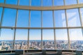 Observation windows in Tokyo with views of skyscrapers Japan.