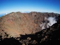 Observatories in the Roque de Los Muchachos crater in La Palma, Canary Islands