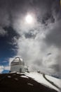 Observatories and snow Royalty Free Stock Photo