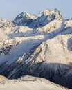 Observatory on the background of Ushba Mountain