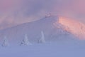 high mountain meteorological observatory them. tadeusz holdys on sniezka Royalty Free Stock Photo