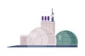 Observatory Building, Modern Space Exploration Technologies Flat Style Vector Illustration on White Background