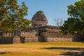 The Observatory at Chichen Itza. Mexico Royalty Free Stock Photo